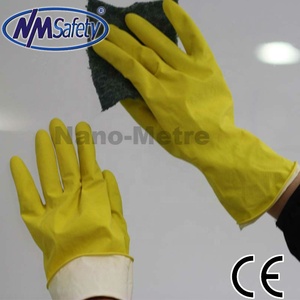 Gants en caoutchouc latex <span class=keywords><strong>rose</strong></span> NMSAFETY à long manchon pour le lavage domestique - Product Image 5