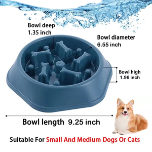 Interaktif yavaş besleyici köpek kase Anti-Gulping Bloat kaymaz ücretli plastik hayvan mama kabı ile eğlenceli sağlıklı yeme deneyimi durdurmak - Product Image 2