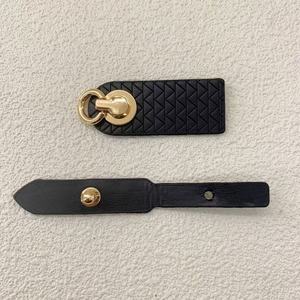 Embossed Texture PU <strong>Leather</strong> Toggle Pair Buckles Metal Ring Hook Eye Fastener Kids Outerwear Decorative Connecting Buttons - Product Image 4