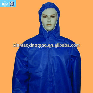 Wegwerp Waterdichte Anti Statische Capuchon Industriële Veiligheidskleding Niet Geweven/Pp + Pe/Sms Coverall Solation Jurken - Product Image 6