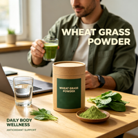 Poudre d'herbe de blé en vrac pour marque privée OEM – Complément alimentaire
