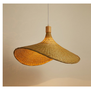 <span class=keywords><strong>Paralume</strong></span> Vintage in Bambù e Rattan Intrecciato, Decorazione a Sospensione per Lampadari e Lampade a Sospensione - Product Image 4
