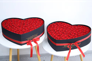 Regali all'Ingrosso per la Festa della Mamma e San Valentino, Rose Eterne Immortali, <span class=keywords><strong>Fiori</strong></span> Preservati in Scatola a Forma di Cuore - Product Image 6