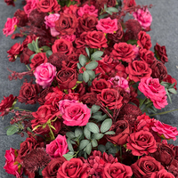 Grandes Fleurs Géantes pour Sol Décoration de Mariage, Chemin de Fleurs Artificielles Blanches pour Décoration de Vitrine