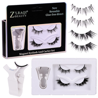 2 paires de cils magnétiques de haute qualité, sans colle, bande de fil de coton, faux cils magnétiques de style naturel.
