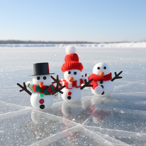 Set di 4 Kit Artigianali Natalizi con Pupazzi di Neve, Giocattoli in Argilla Espansa ad Asciugatura all'Aria per Eventi Invernali Natalizi, Regalo di Natale - Product Image 3