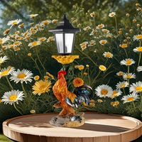 Personnalisé Coloré Polyrésine Coq Solaire Lumière Nautique Moderne Amour-Pyramide En Forme De Lampe Solaire Jardin Décor De Noël Ornement Art
