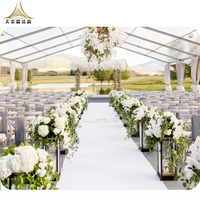 Grande tente de réception transparente avec toit clair, tente extensible transparente 20x20 pour événements, fêtes et mariages, à vendre