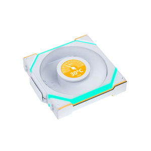 Ventilateur PC <span class=keywords><strong>Lian</strong></span> <span class=keywords><strong>Li</strong></span> UNI FAN SL LCD <span class=keywords><strong>120</strong></span> avec effets d'éclairage double zone, écran LCD 1,6 pouces, roulement FDB, pales normales et inversées pour boîtier d'ordinateur - Product Image 2