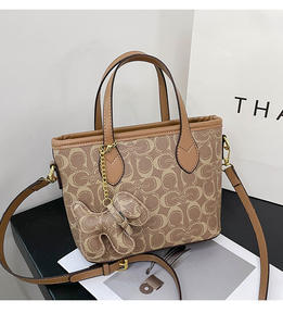 豪华设计师便携式水桶包拉链闭合聚酯几何图案中国在线批发模型6608 - Product Image 4