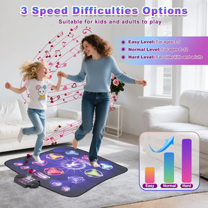Tapete de Baile Musical para Niños <span class=keywords><strong>con</strong></span> 9 Modos de Juego, Dificultad Ajustable, Volumen y 8 Botones, para Interior y Exterior - Product Image 3