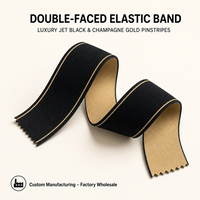 Bande élastique en nylon tricoté jacquard double face réversible couleur personnalisée à rayures fines pour ceintures OEM ODM