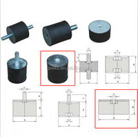DE Supports plats en caoutchouc circulaire Isolateur de vibrations M3 M5 M6 M8 M10 Montage anti-vibration-Tampons plats en caoutchouc femelles