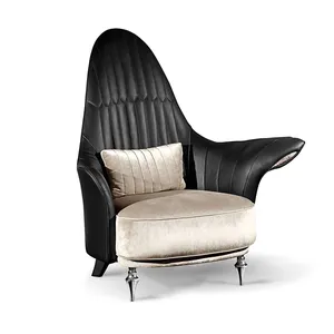 Итальянское кресло с откидывающейся спинкой, современная мебель для гостиной, ленивый диван, кресло на 1 человек, тканевый изогнутый диван