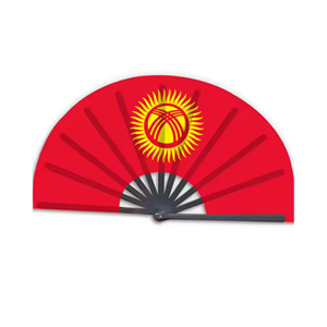 黎巴嫩国旗13英寸定制手风扇大响拍板折叠风扇大锐舞风扇手持风扇嘉年华风扇 - Product Image 3