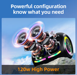 ZE01 120W Portable Outdoor Wireless Speaker RGB LED Lighting Stereo Super Speaker for Parties - Product Image 3