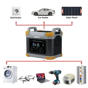 Portable 1000W/2000W/3000W générateur de centrale électrique Lifepo4 <span class=keywords><strong>batterie</strong></span> Lithium-ion pour la maison Camping stockage d'énergie solaire Source de voiture - Product Image 1
