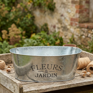 Vintage Fleurs Jardin Imprimer Galvanisé Métal Jardinière Baignoire pour Intérieur Extérieur Maison Jardin Décor Offre à la fois Intérieur Extérieur Utilisation - Product Image 1