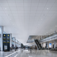 Plafond en aluminium ignifuge durable pour l'architecture, panneaux suspendus à clipser pour les projets d'aéroports, de métros et de gares ferroviaires