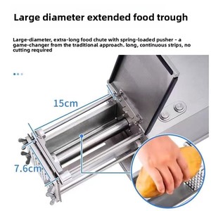 Tagliapatatine <span class=keywords><strong>Elettrico</strong></span> Commerciale in Acciaio Inox, Macchina Automatica per Tagliare Verdure per Ristoranti - Product Image 2