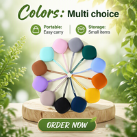 Pochette de rangement portable en silicone avec fermeture éclair, personnalisable avec logo, pour petits objets, usage domestique, cadeau promotionnel, vente en gros