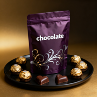 Emballage de sacs en plastique imprimés de chocolat personnalisé Sacs en plastique recyclé pour emballage de chocolat aux noix sucrées