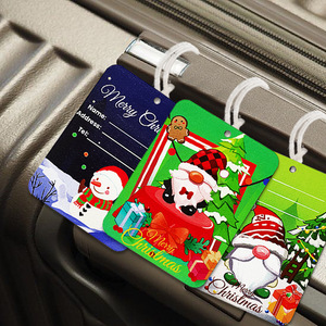 Cross-border American Christmas decorations, cute cartoon bookmarks, gifts, wooden Christmas dwarf logo luggage <b>tags</b> - Product Image 3