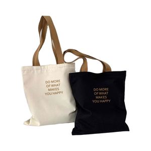 Sacs fourre-tout en coton personnalisés avec impression de logo promotionnelle - Sacs de shopping réutilisables en toile unie - Product Image 1