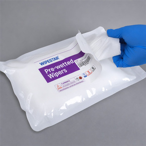 Toallitas no tejidas esterilizadas con rayos gamma WIPESTAR, 70% <span class=keywords><strong>IPA</strong></span>, 30% DIW, 50 hojas, de celulosa y poliéster, prehumedecidas para salas limpias - Product Image 2