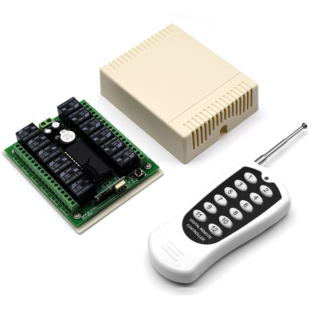 SMG-812 DC 24V 12CH Lamp Switch Remote Control Pump Switch 12 Channel Rf Wireless Remote Control 433mhz