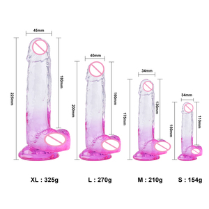 Realistischer <span class=keywords><strong>Dildo</strong></span> für Frauen Vaginal G-Punkt Gelee Schlanker <span class=keywords><strong>Dildo</strong></span> Sexspielzeug Klarer <span class=keywords><strong>Dildo</strong></span> Starker Saugnapf Anal Sexspielzeug für Frauen - Product Image 6