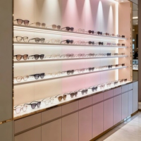 Yoshing Hochwertige Glas-Sonnenbrillenvitrinen mit LED-Beleuchtung Umweltfreundliches & Wasserdichtes Design für Optikgeschäfte