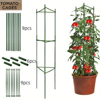 Soporte de Jardín para Plantas, Jaula de Tres Patas para Tomates, 80 cm, para Huertos y Jardines Exteriores