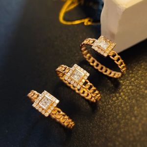 Anillo de Diamantes Cuadrado Princesa de Oro de 18K Xinfly, 0.2ct, Incrustaciones Modernas con Estilo Clásico para Boda o Fiesta - Product Image 4