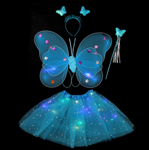 Le <span class=keywords><strong>ali</strong></span> d'<span class=keywords><strong>angelo</strong></span> in Costume hanno portato <span class=keywords><strong>ali</strong></span> di farfalla le ragazze illuminano la gonna Tutu a LED con bacchetta e fascia - Product Image 4