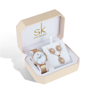 Vendita calda di lusso rosa <span class=keywords><strong>orecchini</strong></span> e collana Set Packaging personalizzato moda Business moneta portagioie popolare per le donne - Product Image 4