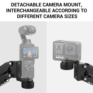 Stabilisateur de cardan à ventouse électrique en alliage d'aluminium de 5 pouces avec 2 bras réglables et tige d'extension intégrée pour <span class=keywords><strong>DJI</strong></span> et Insta X5 - Product Image 2