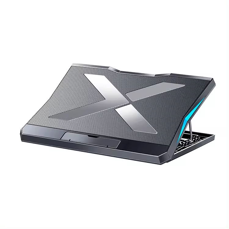 Great Roc Hot Folding Laptop Cooler With 6 USB Fans Metal Notebook PC Cooler Adjustable Cooling Pad for 17 Inch Laptop Riser