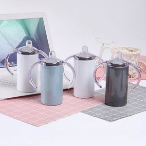 Gobelet à bec pour enfants de 12 oz, bouteille d'eau pour bébé sans BPA, en acier inoxydable, vierge pour sublimation, avec 2 couvercles - Product Image 1