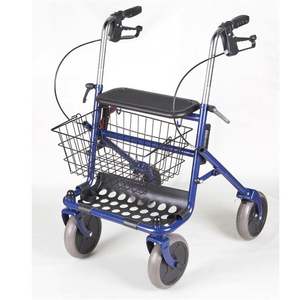 Andador de Acero para Personas Mayores y Discapacitadas, Carrito de Compras con Bandeja y Cesta, Categoría de Producto: Andador y Rollator - Product Image 1