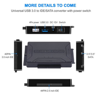Câble USB 3.0 vers SATA IDE 3, adaptateur SATA vers USB, prend en charge les SSD/HDD externes de 2,5 et 3,5 pouces, câble convertisseur de disque dur pour PC Macbook
