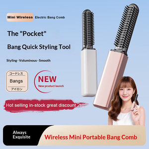 Petite brosse lissante pour cheveux, idéale pour le sac à main, convient à toutes les textures de cheveux pour une <span class=keywords><strong>coiffure</strong></span> naturellement lisse - Product Image 6