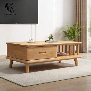 Mesa de centro de madera con 2 cajones, diseño nuevo, ecológica, personalizable, MOQ bajo, buen precio de fábrica, muebles para el hogar. - Product Image 5