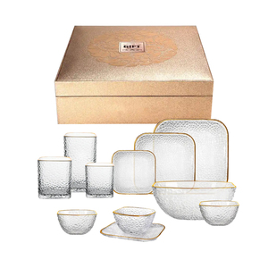 Xu hướng thiết kế kính thiết lập Quà tặng hộp thủy tinh, đồ ăn, bộ đồ ăn, sinh thái thân thiện sang trọng món ăn đặt kính ăn tối Bộ đồ ăn - Product Image 1