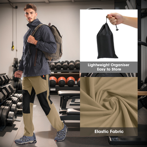 Pantalon de survêtement décontracté pour homme, style vintage, en tissu Dobby 300g, coupe ample, ultra-doux, respirant, écologique, séchage rapide, avec poches - Product Image 6