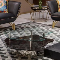 Versace-Logo Couchtisch Villa Luxusmöbel Wohnzimmer Sofa Teetisch