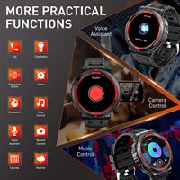 Reloj Inteligente Deportivo KT75 para Exteriores, Resistente al Agua 3ATM, para Buceo y Pesca, con Linterna, Monitoreo de Salud, Bluetooth, Llamadas
