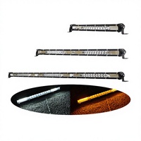 Barre LED de travail pour voiture RTSLED 10-30 pouces 12V 78W, lumière jaune et blanche, clignotante, faisceau spot et large, pour route, 4x4, ATV, camion, tracteur