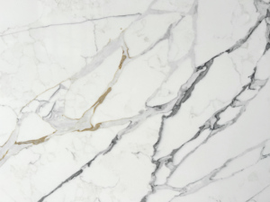 Tmz hiện đại thạch anh đá tấm OEM/ODM thiết kế trắng vàng tĩnh mạch calacatta bàn cho nhà bếp nhà 3D mô hình thiết kế - Product Image 2