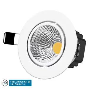 High Brightness 100lm/w aluminum diecasting led down light led small 90mm 2.5\"" led aluminum downlight